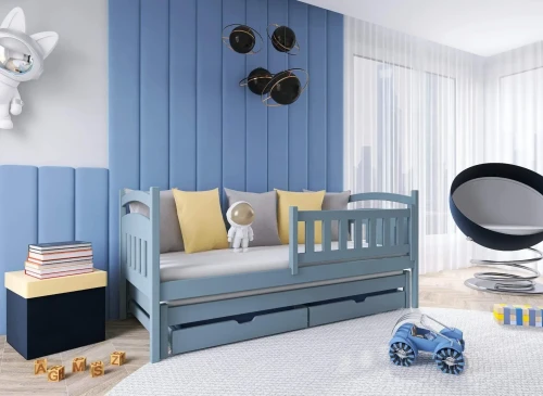 GALAXY 80x190 grijs uitschuifbaar tweepersoonsbed Lano Meubels