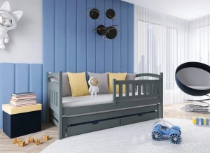 GALAXY 80x200 grafiet uitschuifbaar tweepersoonsbed Lano Meubels