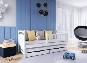 GALAXY 90x180 wit uitschuifbaar tweepersoonsbed Lano Meubels