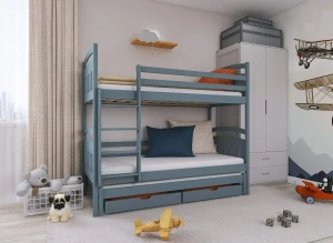 ALAN 80x190 grijs stapelbed Lano Meubels