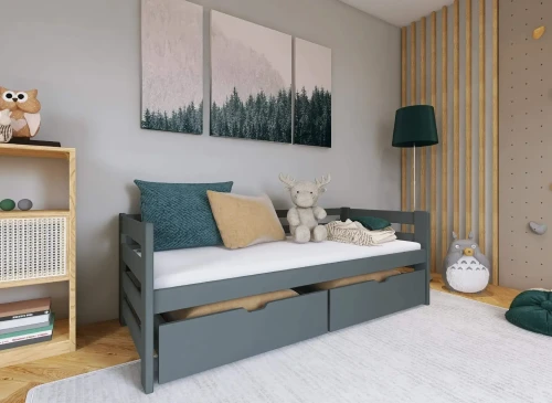 ERGO 80x190 grafiet eenpersoons kinderbed Lano Meubels