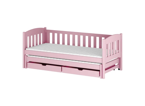 AMELKA 90x190 roze uitschuifbaar tweepersoonsbed Lano Meubels
