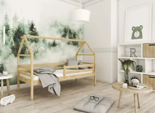 ARON 90x190 grenen eenpersoons kinderbed huisje Lano Meubels