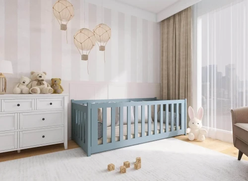 CONCEPT 90x180 grijs Montessori vloerbed voor kinderen Lano Meubels