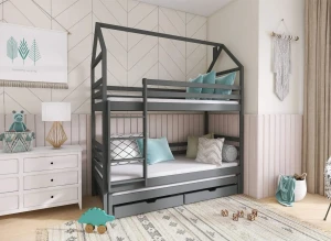 DALIA 80x200 grafiet huisjesbed Lano Meubels