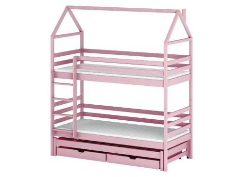 DALIA 90x190 roze huisjesbed Lano Meubels