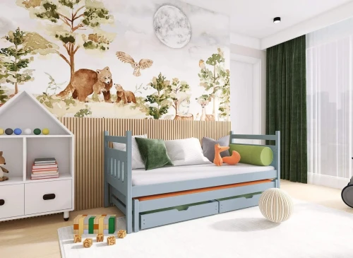 DANIEL 80x180 grijs uitschuifbaar tweepersoonsbed Lano Meubels