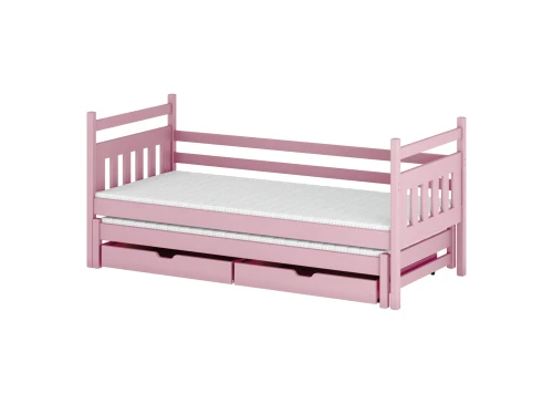 DANIEL 80x190 roze uitschuifbaar tweepersoonsbed Lano Meubels