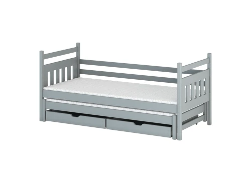 DANIEL 90x190 grijs uitschuifbaar tweepersoonsbed Lano Meubels