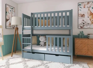 DAWID 80x190 grijs stapelbed Lano Meubels