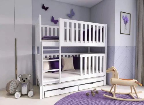EMILKA 80x190 wit stapelbed Lano Meubels