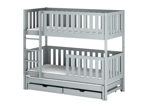 LEA 90x180 asgrijs stapelbed Lano Meubels