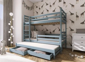 LUK 90x180 grijs stapelbed Lano Meubels