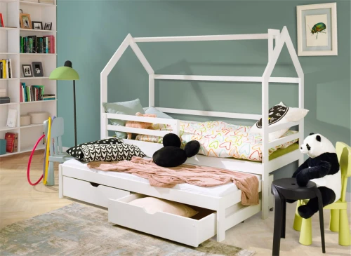 DANEK 90x190 wit kinderbed huisje Lano Meubels
