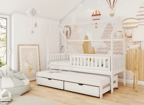 MONKEY 90x190 wit kinderbed huisbed Lano Meubels