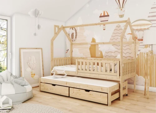 MONKEY 90x200 grenen kinderbed huisbed Lano Meubels