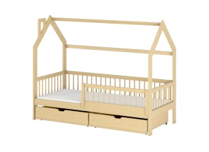 OSKAR 80x160 grenen eenpersoons kinderbed huisbed Lano Meubels