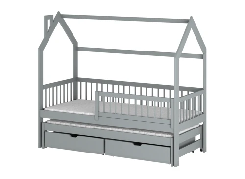 PAPI 90x190 grijs kinderbed huisbed Lano Meubels
