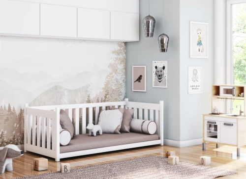 CONCEPT 80x190 grijs Montessori vloerbed voor kinderen Lano Meubels