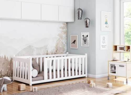 CONCEPT 90x180 roze Montessori vloerbed voor kinderen Lano Meubels