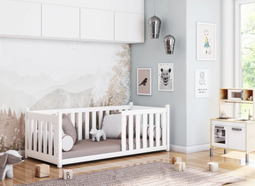 CONCEPT 90x180 roze Montessori vloerbed voor kinderen Lano Meubels