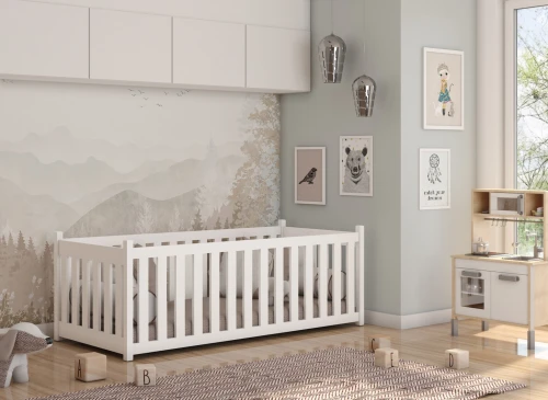 CONCEPT 90x190 roze Montessori vloerbed voor kinderen Lano Meubels