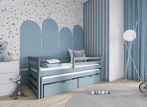 SENSO 80x190 grijs uitschuifbaar tweepersoonsbed Lano Meubels