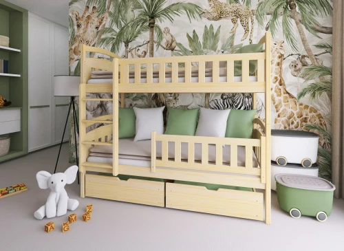 IGNAŚ 80x190 grenen stapelbed Lano Meubels