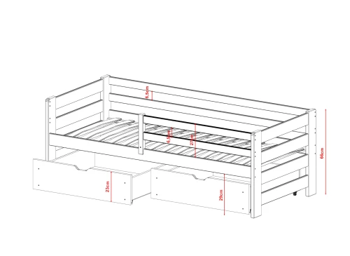 ERGO 80x170 grenen eenpersoons kinderbed Lano Meubels