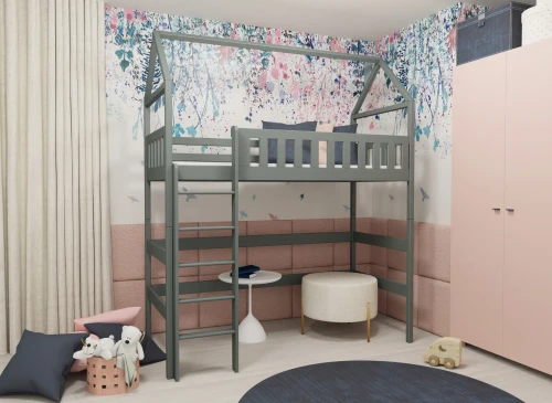 OTYLIA 90x200 grafiet hoogslaper eenpersoons Lano Meubels