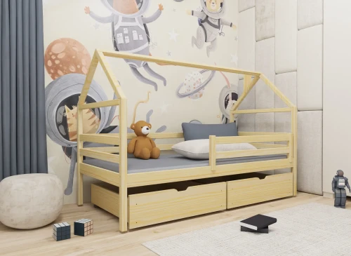 ARON 90x190 grenen eenpersoons kinderbed huisje Lano Meubels