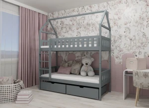 GAJA 80x200 grijs stapelbed Lano Meubels
