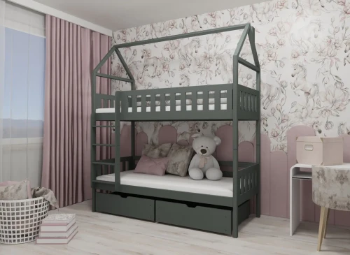 GAJA 80x170 grafiet stapelbed Lano Meubels