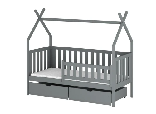 SIMBA 80x190 grijs eenpersoons kinderbed tipi Lano Meubels