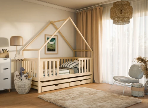 MAGIC 90x200 grenen uitschuifbaar tweepersoons huisbed Lano Meubels