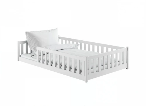 OTIS 120x200 wit Montessori vloerbed voor kinderen met boxomranding Lano Meubels