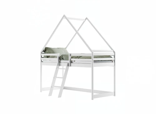 MOON 80x180 asgrijs eenpersoons kinderbed huisbed Lano Meubels