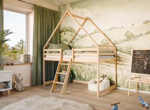 MOON 90x200 grenen eenpersoons kinderbed huisbed Lano Meubels
