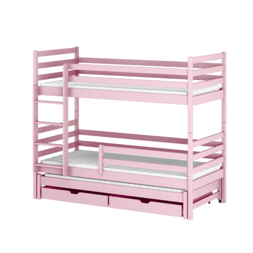LUK 90x190 roze stapelbed Lano Meubels