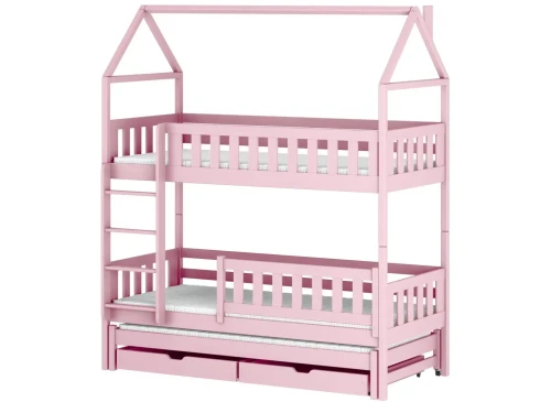 IGA 90x190 roze huisjesbed Lano Meubels