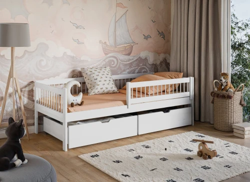 EDI 90x180 wit eenpersoons kinderbed Lano Meubels