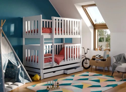 EMILKA 90x180 wit stapelbed Lano Meubels