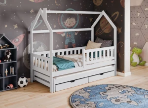 MONKEY 90x190 wit kinderbed huisbed Lano Meubels