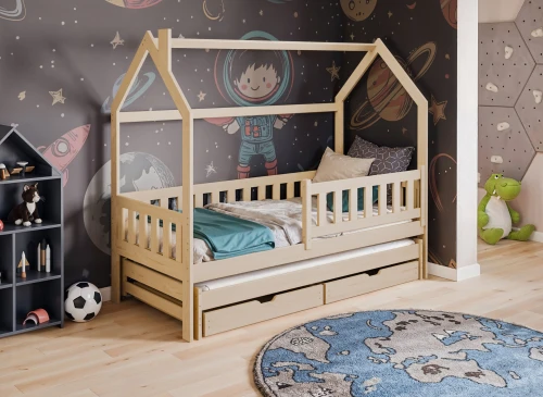MONKEY 90x200 grenen kinderbed huisbed Lano Meubels