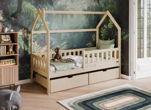 NATAN 90x180 grenen eenpersoons kinderbed huisbed Lano Meubels