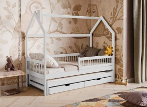 PAPI 90x180 wit kinderbed huisbed Lano Meubels