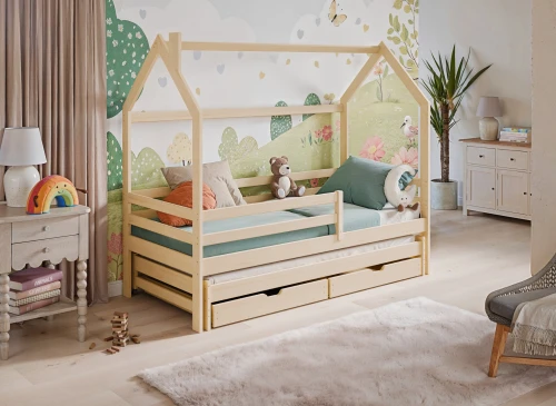 DANEK 90x200 grenen kinderbed huisje Lano Meubels