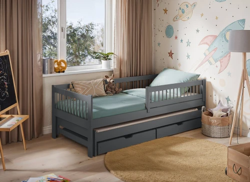 SOFTI 90x200 grafiet kinderbed Lano Meubels