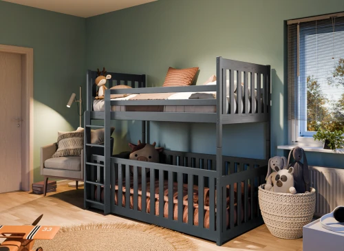 CRIS 90x200 grafiet stapelbed Lano Meubels