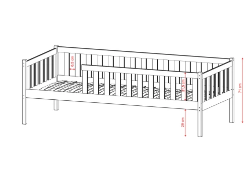 ADA 80x180 wit eenpersoons kinderbed Lano Meubels